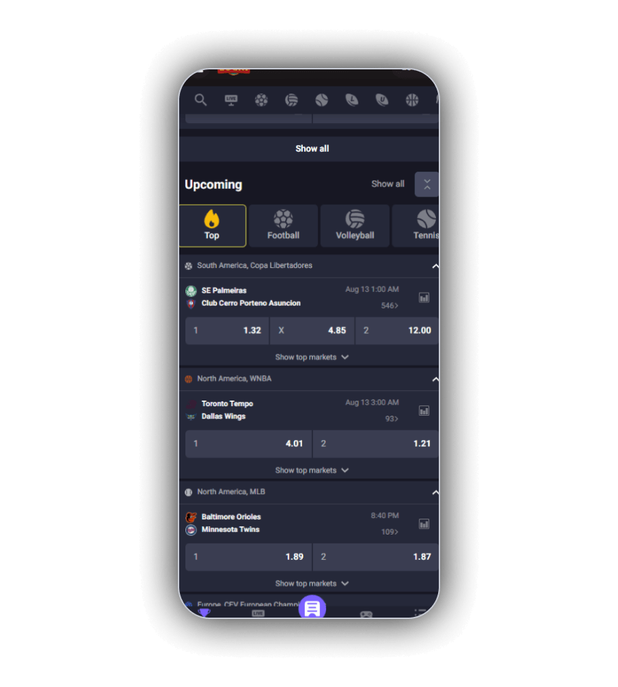 The Lucki sportsbook with a match priced across the three way market