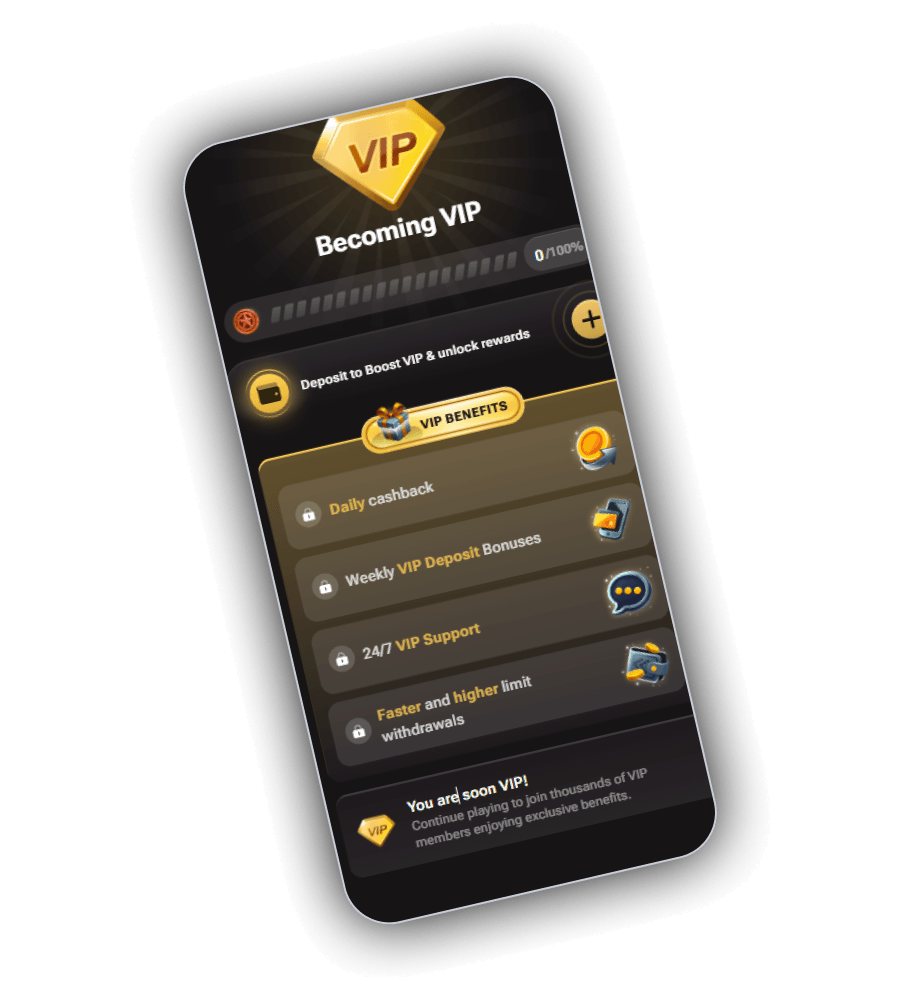 The Lucki club area with the cashback rate and the member progress meter